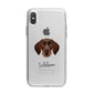 German Wirehaired Pointer Personalised iPhone X Bumper Case on Silver iPhone Alternative Image 1