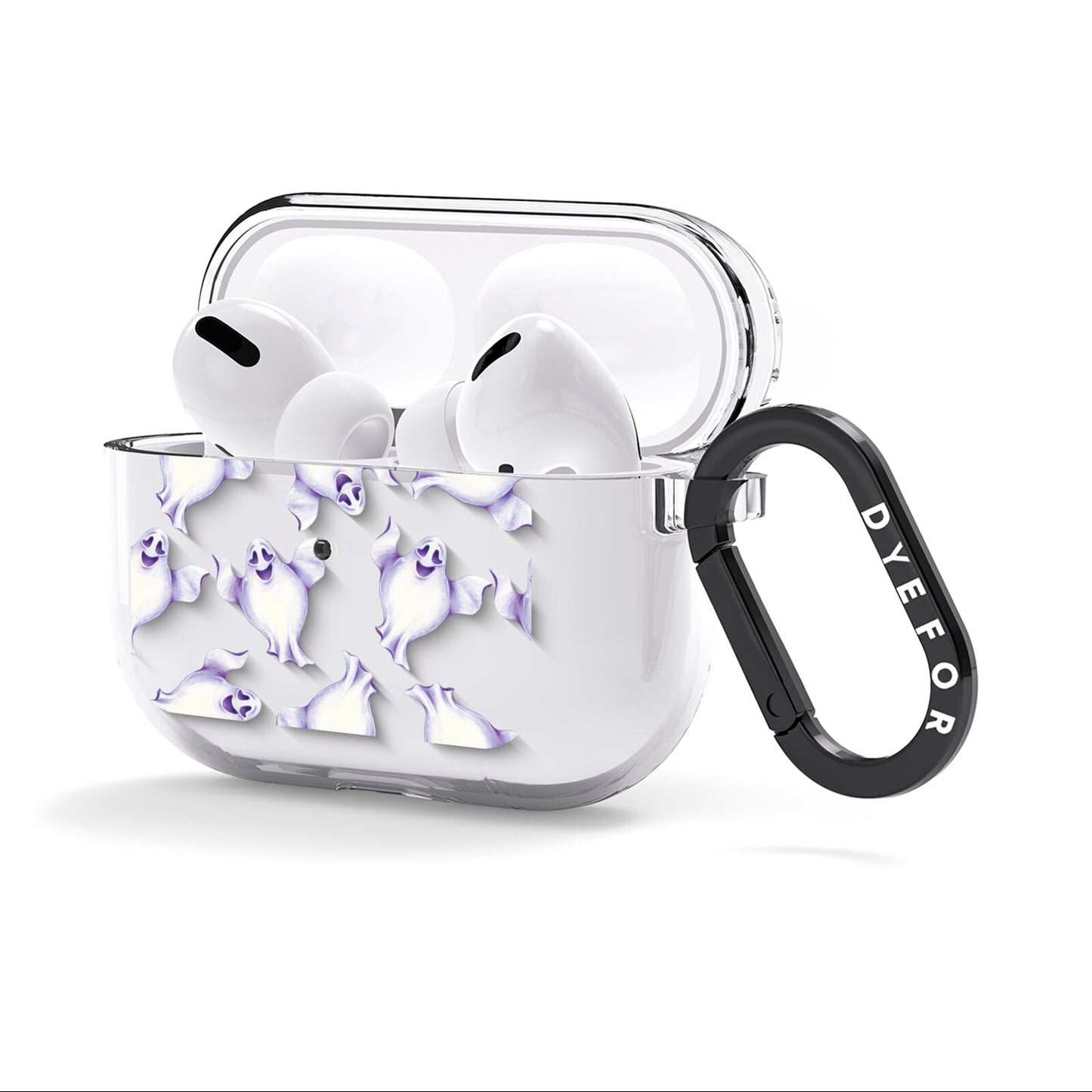 Ghost Halloween AirPods Clear Case 3rd Gen Side Image