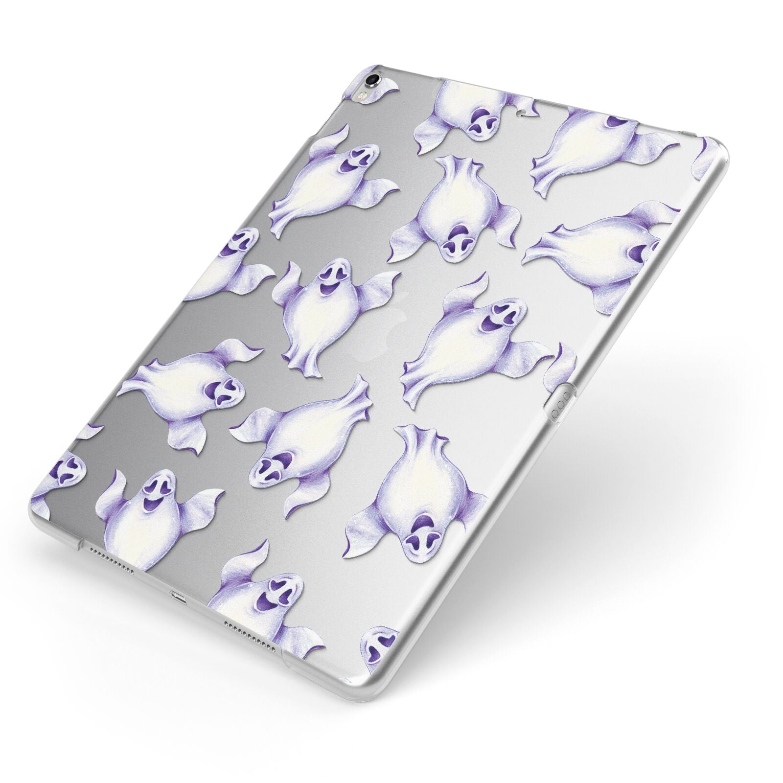 Ghost Halloween Apple iPad Case on Silver iPad Side View