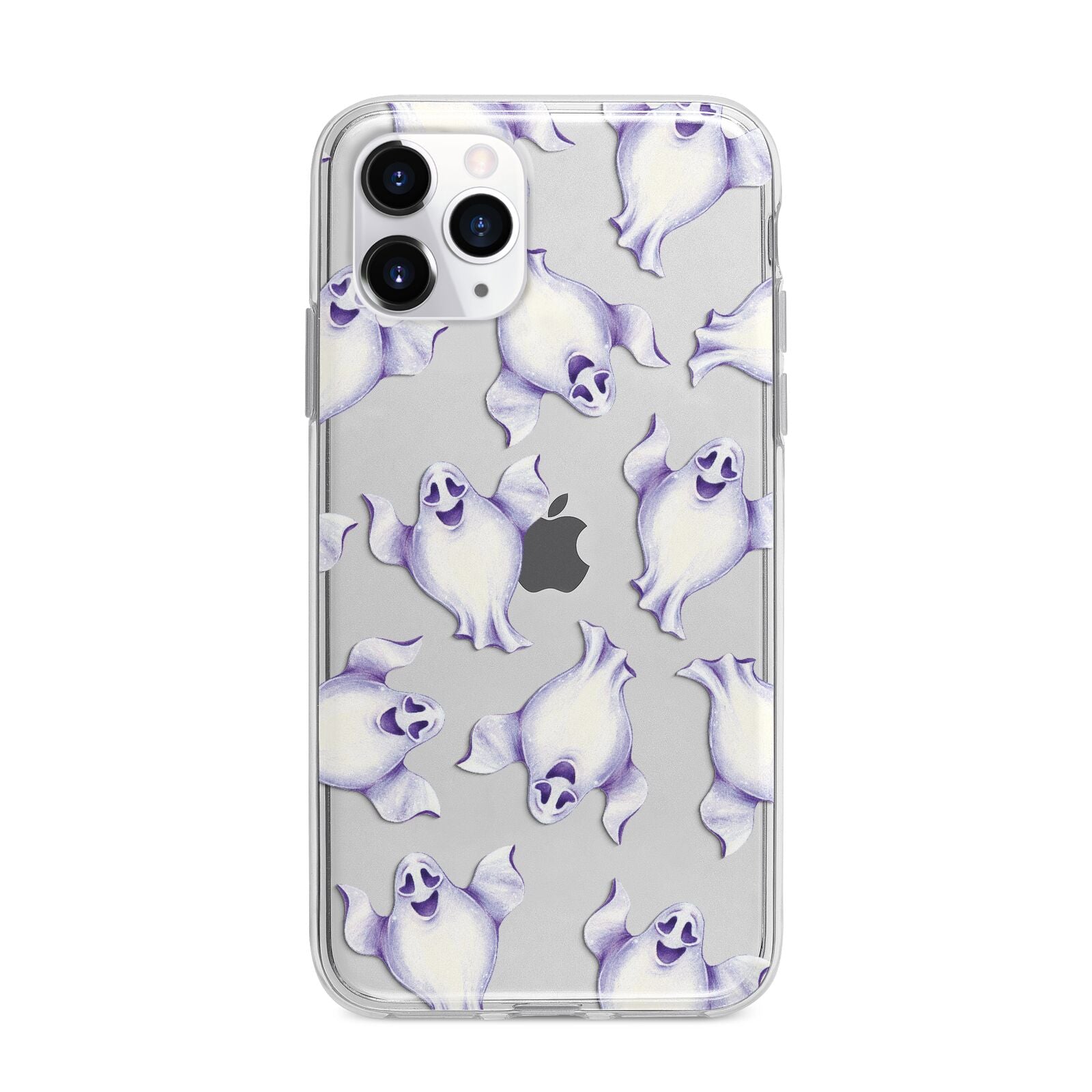 Ghost Halloween Apple iPhone 11 Pro in Silver with Bumper Case