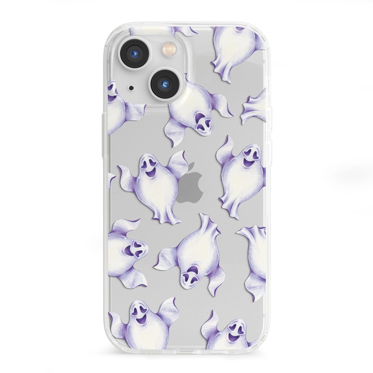 Ghost Halloween iPhone 13 Mini Clear Bumper Case