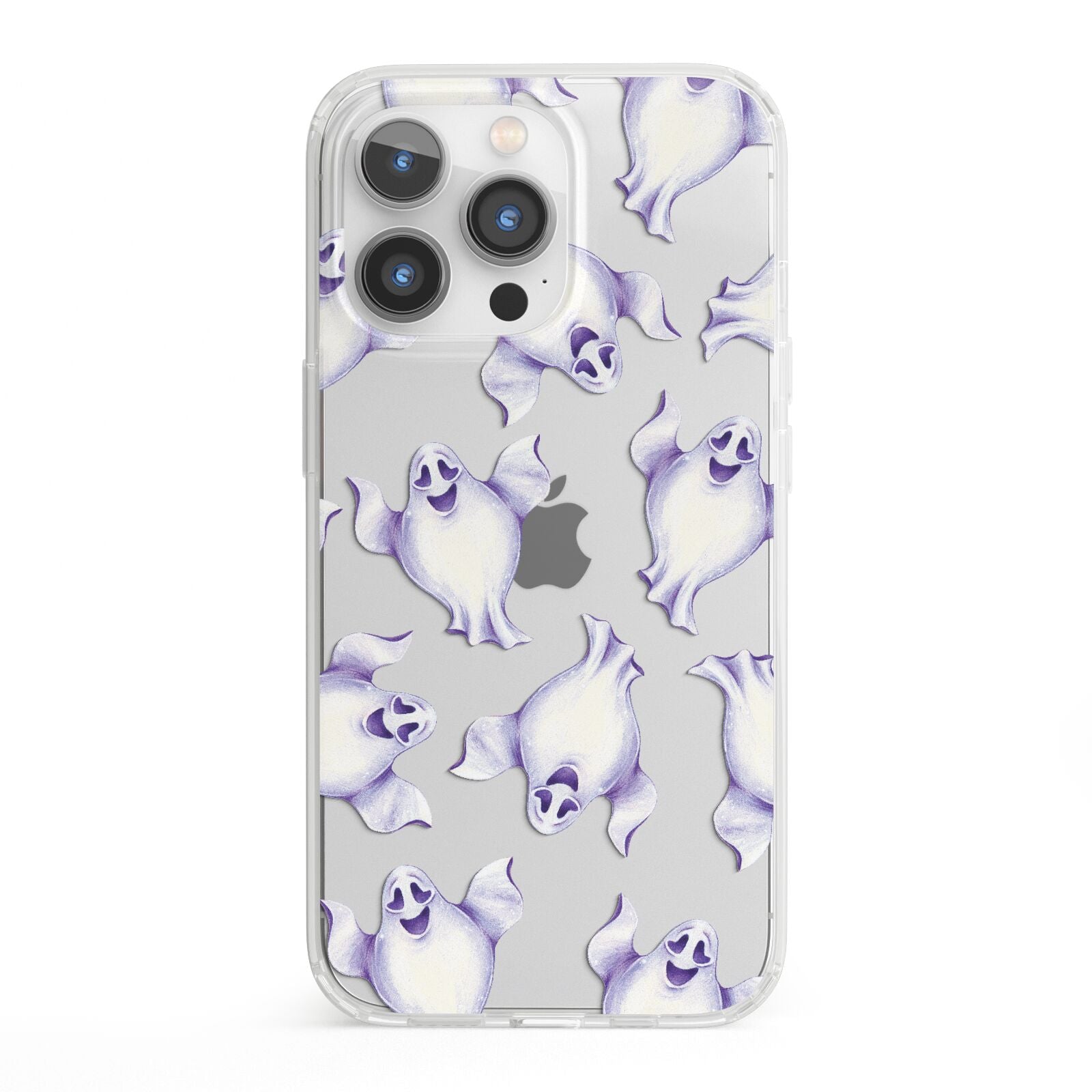 Ghost Halloween iPhone 13 Pro Clear Bumper Case