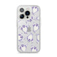 Ghost Halloween iPhone 14 Pro Clear Tough Case Silver