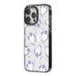 Ghost Halloween iPhone 14 Pro Max Black Impact Case Side Angle on Silver phone