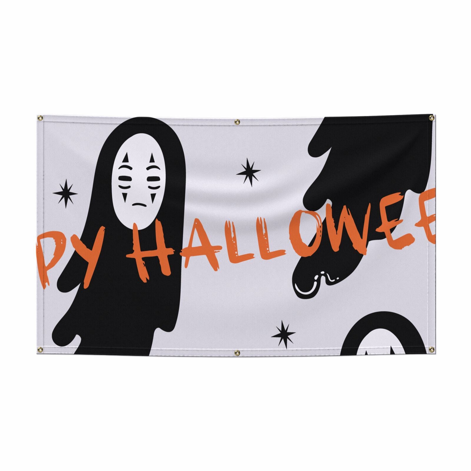 Ghostly Halloween Photo 5x3 Vinly Banner with Grommets