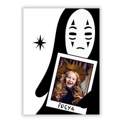 Ghostly Halloween Photo A5 Flat Greetings Card