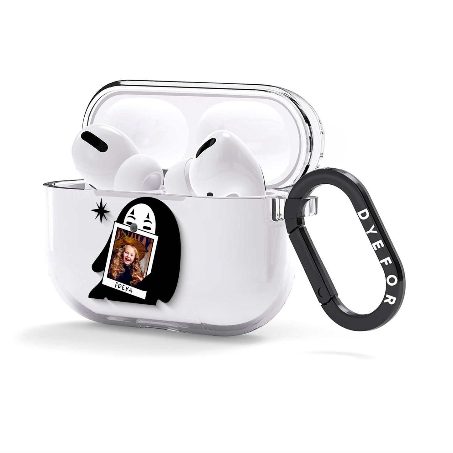 Ghostly Halloween Photo AirPods Clear Case 3rd Gen Side Image