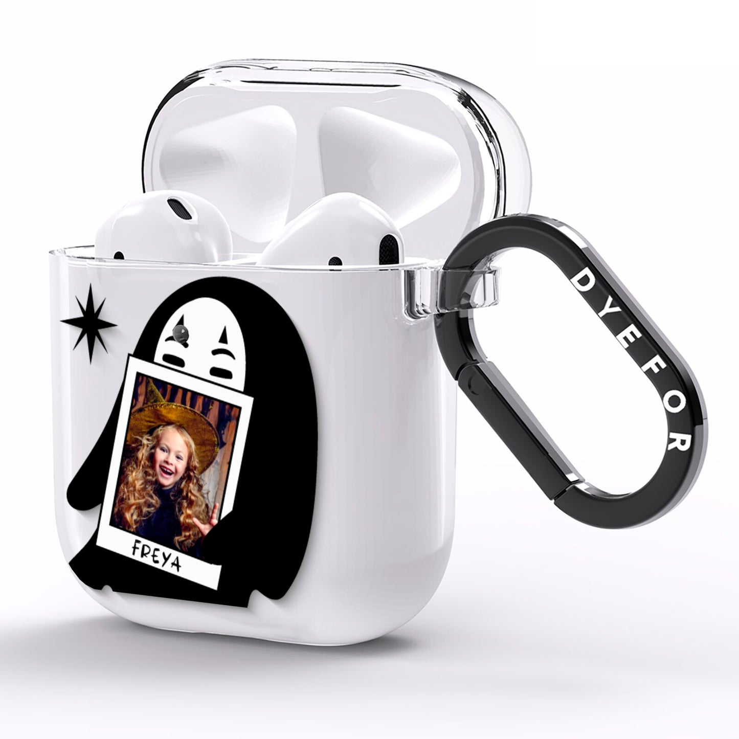 Ghostly Halloween Photo AirPods Clear Case Side Image