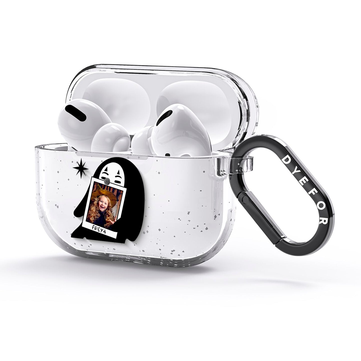 Ghostly Halloween Photo AirPods Glitter Case 3rd Gen Side Image