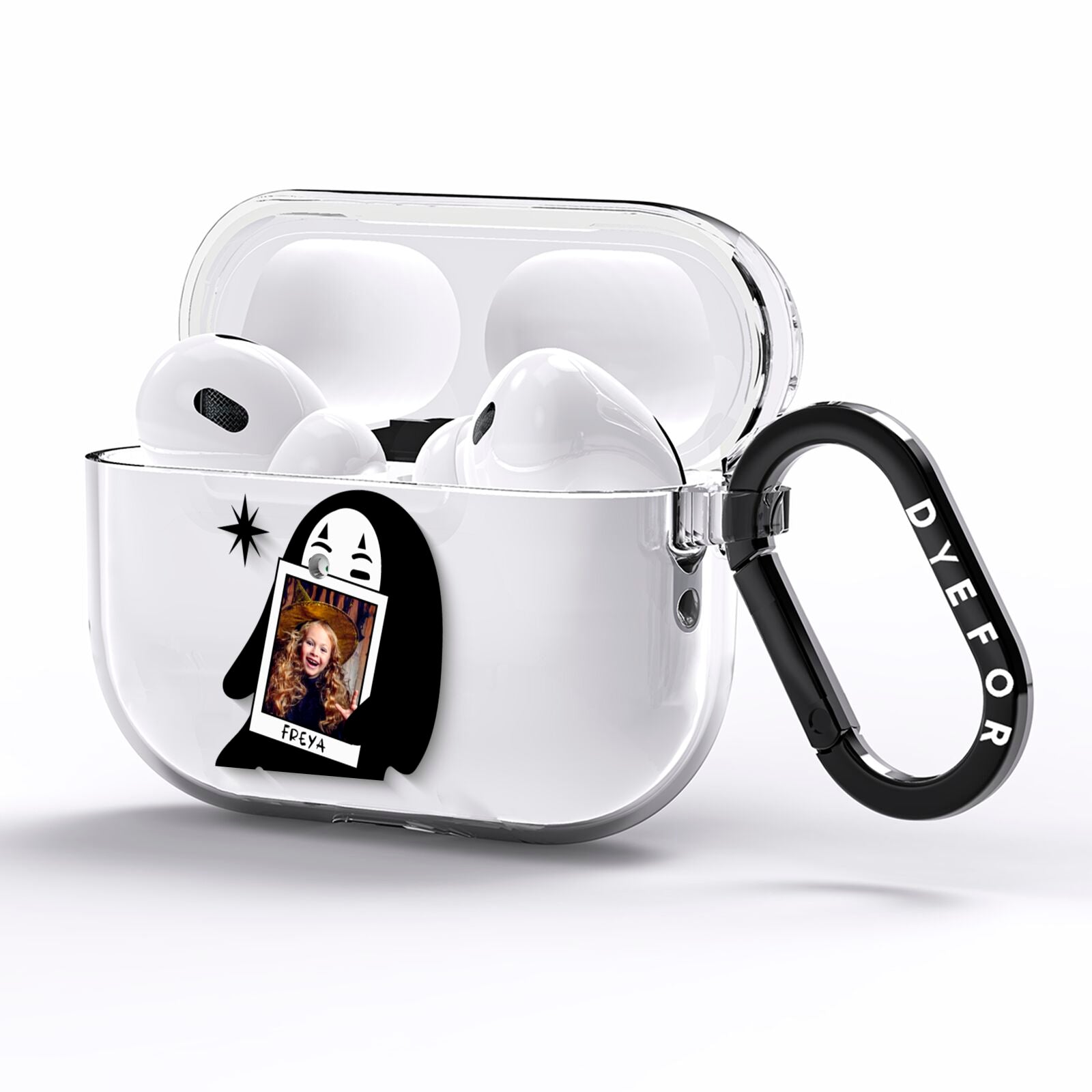 Ghostly Halloween Photo AirPods Pro Clear Case Side Image