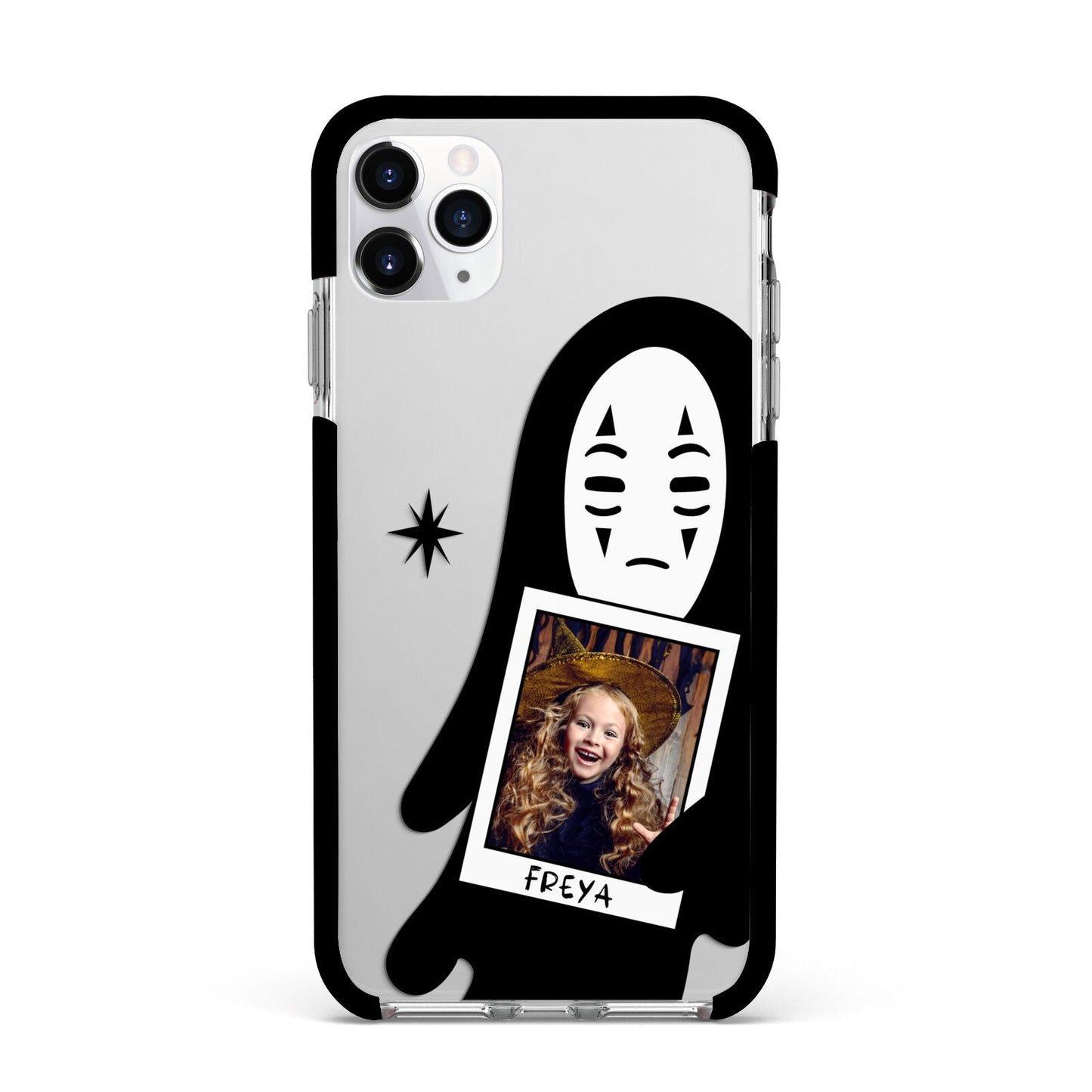 Ghostly Halloween Photo Apple iPhone 11 Pro Max in Silver with Black Impact Case