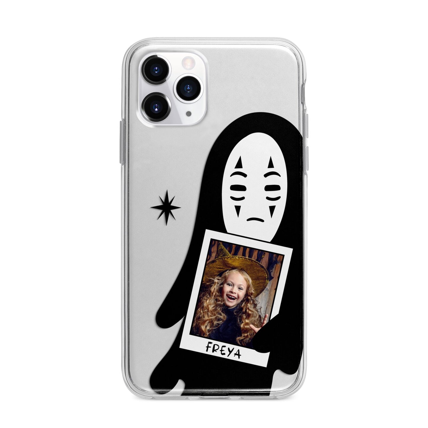 Ghostly Halloween Photo Apple iPhone 11 Pro Max in Silver with Bumper Case