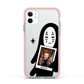 Ghostly Halloween Photo Apple iPhone 11 in White with Pink Impact Case