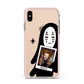 Ghostly Halloween Photo Apple iPhone Xs Max Impact Case Pink Edge on Gold Phone
