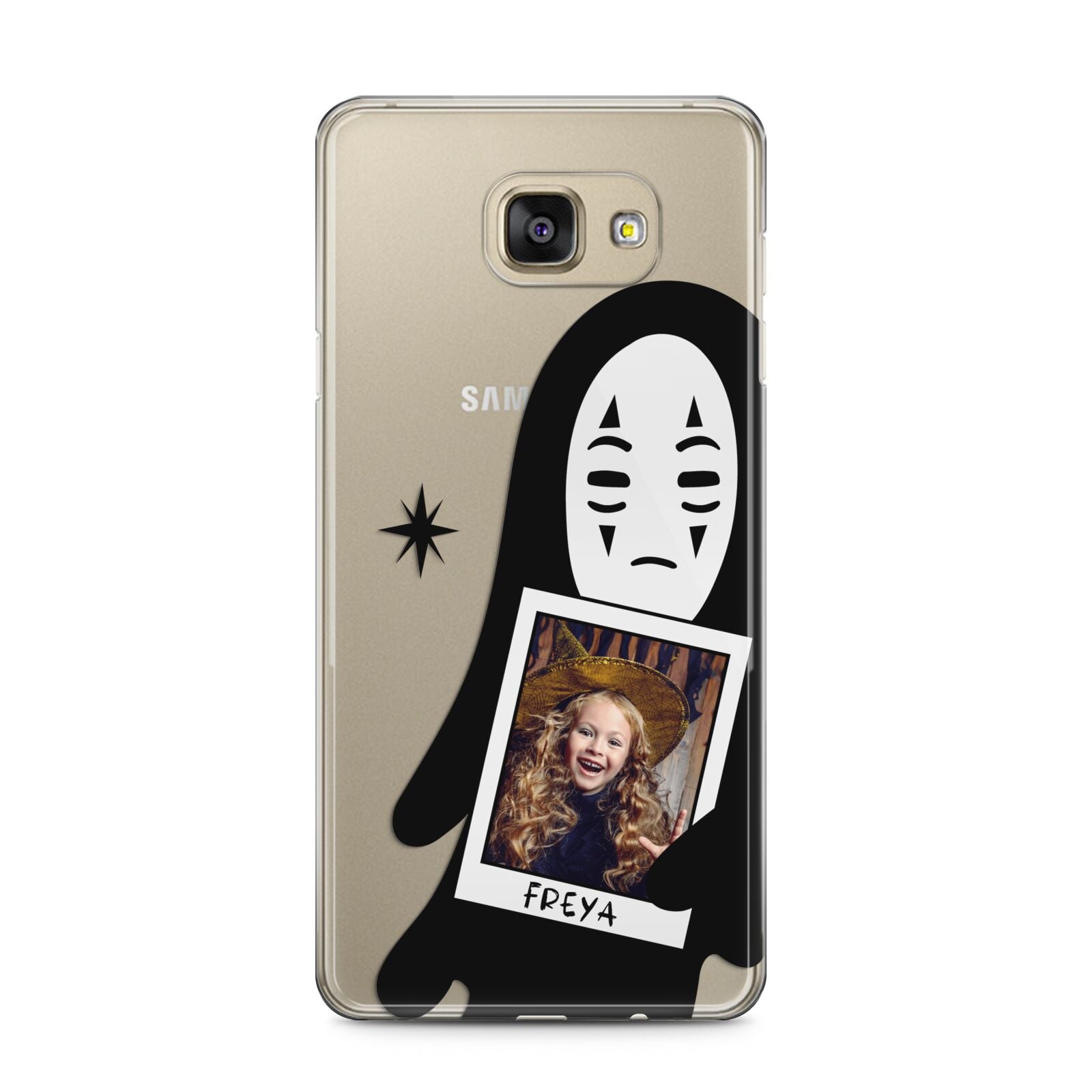 Ghostly Halloween Photo Samsung Galaxy A5 2016 Case on gold phone