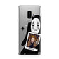 Ghostly Halloween Photo Samsung Galaxy S9 Plus Case on Silver phone