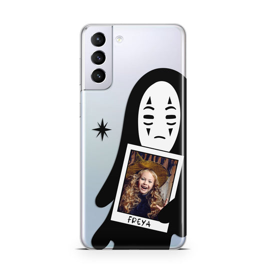 Ghostly Halloween Photo Samsung S21 Plus Phone Case
