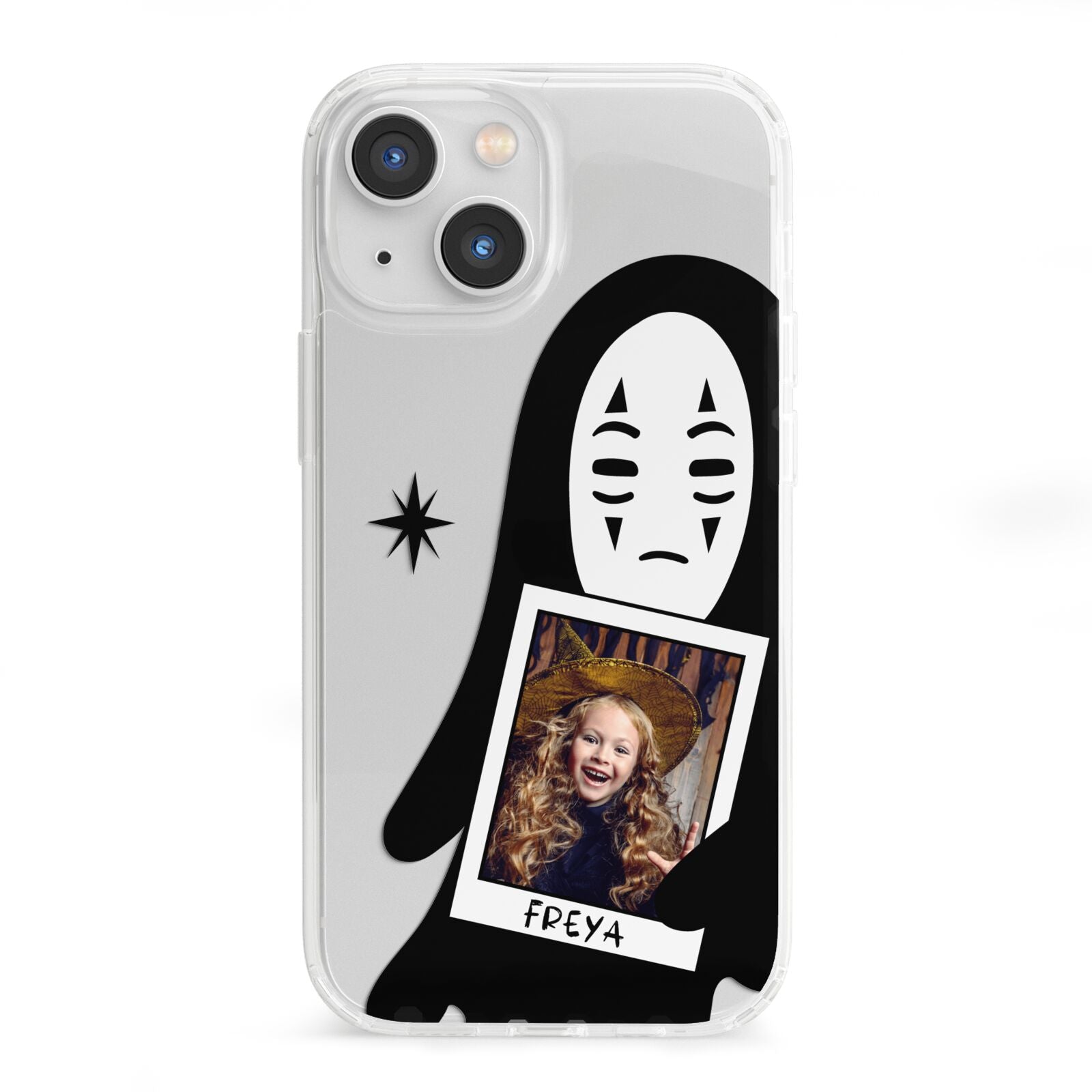 Ghostly Halloween Photo iPhone 13 Mini Clear Bumper Case