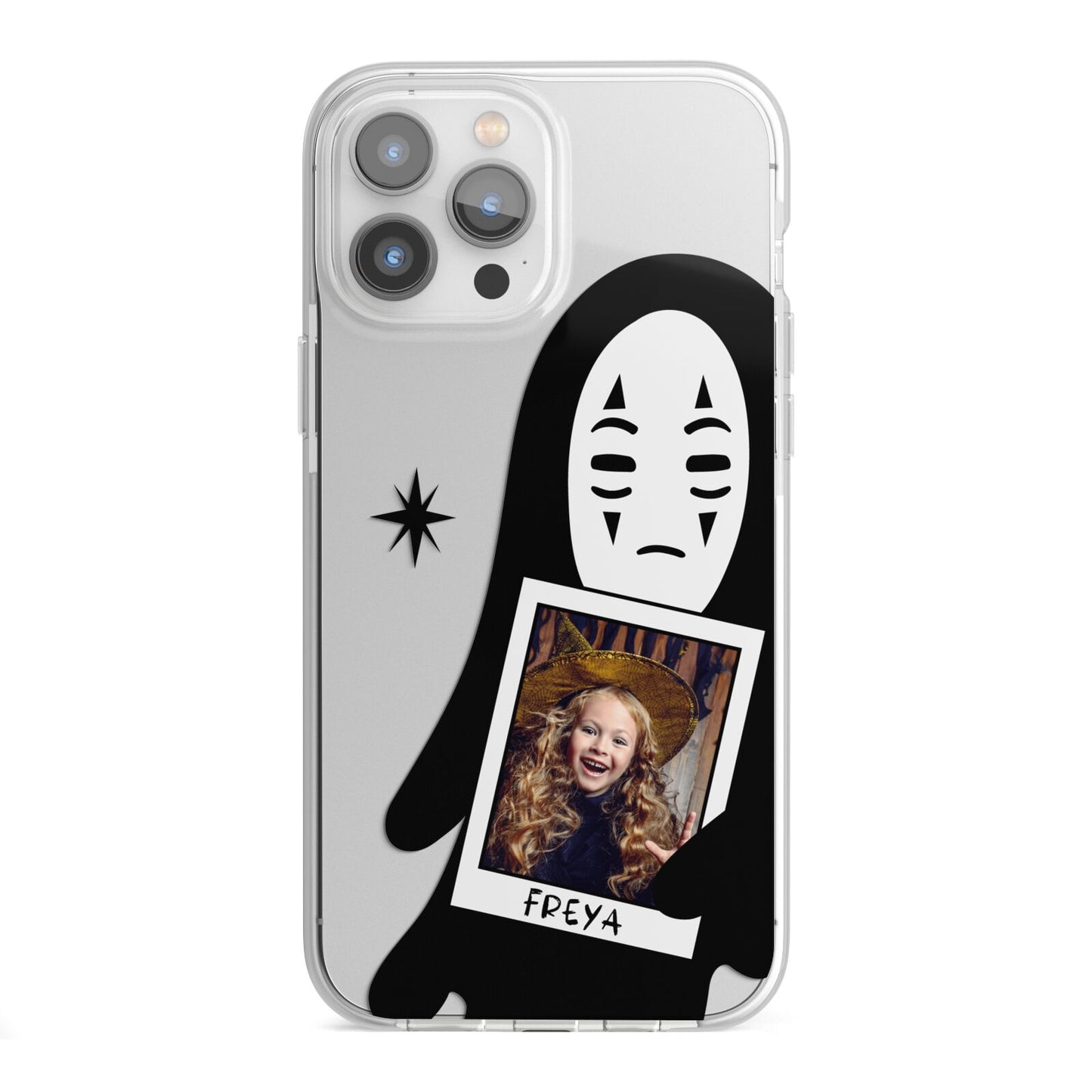 Ghostly Halloween Photo iPhone 13 Pro Max TPU Impact Case with White Edges