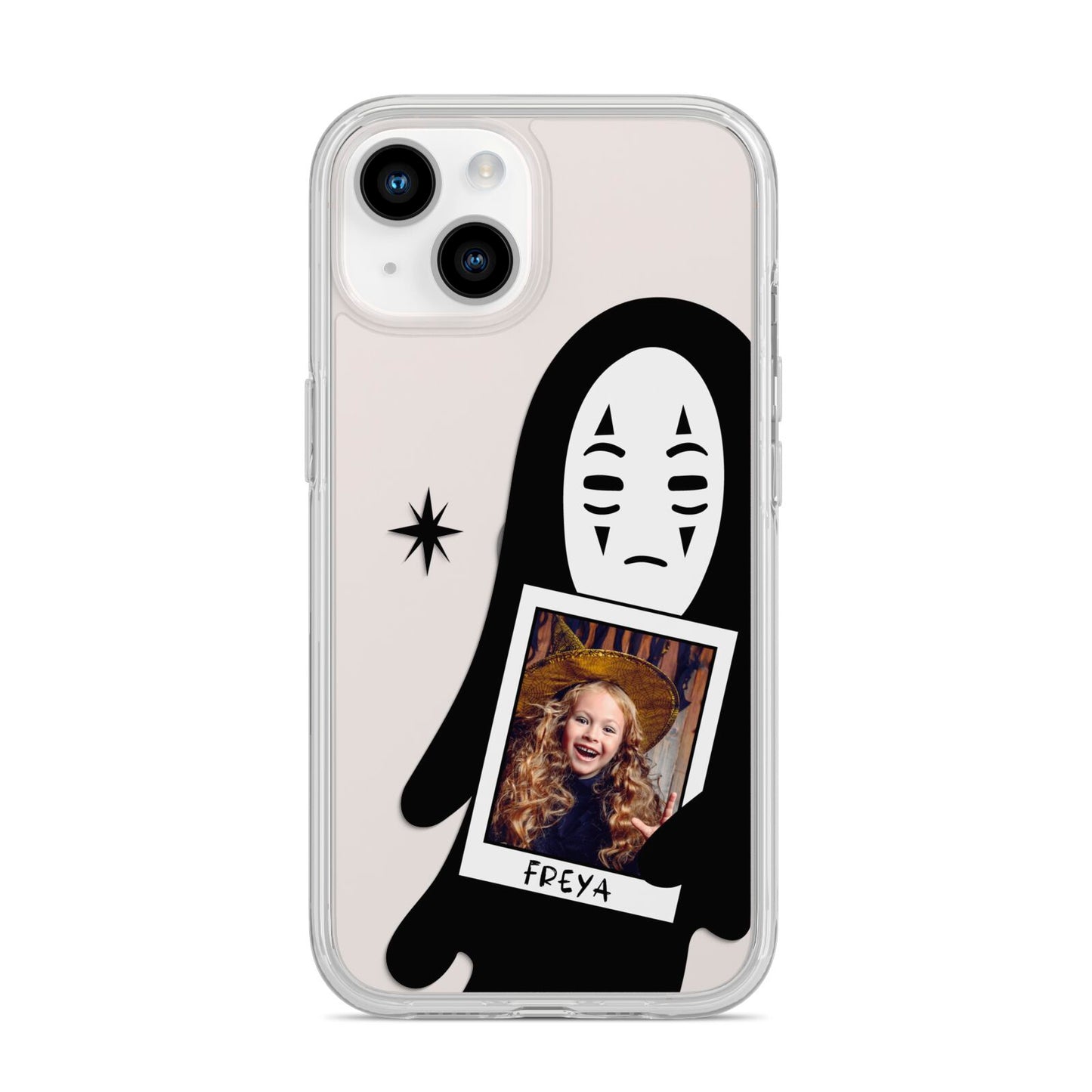Ghostly Halloween Photo iPhone 14 Clear Tough Case Starlight