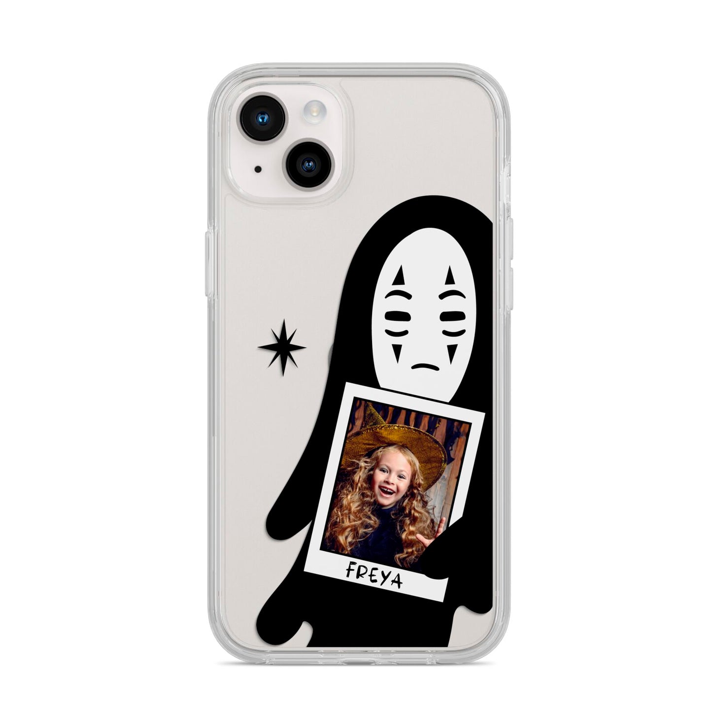 Ghostly Halloween Photo iPhone 14 Plus Clear Tough Case Starlight