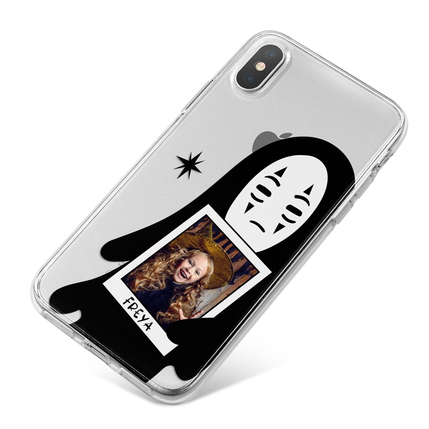 Ghostly Halloween Photo iPhone X Bumper Case on Silver iPhone