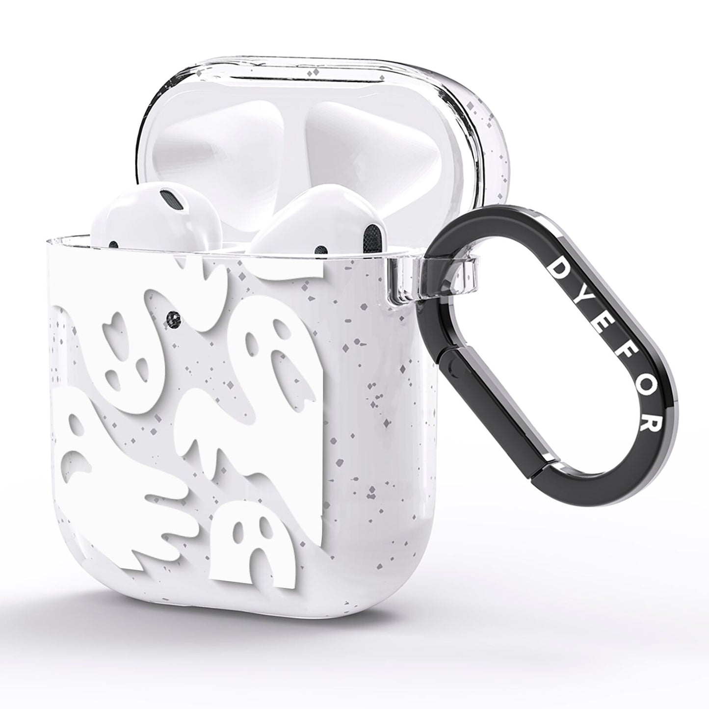 Ghosts with Transparent Background AirPods Glitter Case Side Image