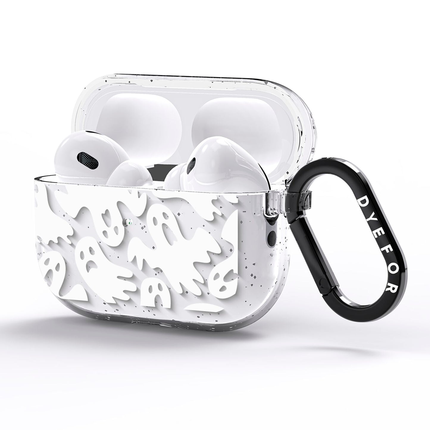 Ghosts with Transparent Background AirPods Pro Glitter Case Side Image