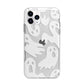 Ghosts with Transparent Background Apple iPhone 11 Pro Max in Silver with Bumper Case