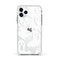 Ghosts with Transparent Background Apple iPhone 11 Pro in Silver with White Impact Case