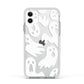 Ghosts with Transparent Background Apple iPhone 11 in White with White Impact Case