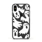 Ghosts with Transparent Background Apple iPhone Xs Impact Case Black Edge on Black Phone