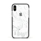 Ghosts with Transparent Background Apple iPhone Xs Impact Case Black Edge on Silver Phone