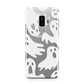 Ghosts with Transparent Background Samsung Galaxy S9 Plus Case on Silver phone