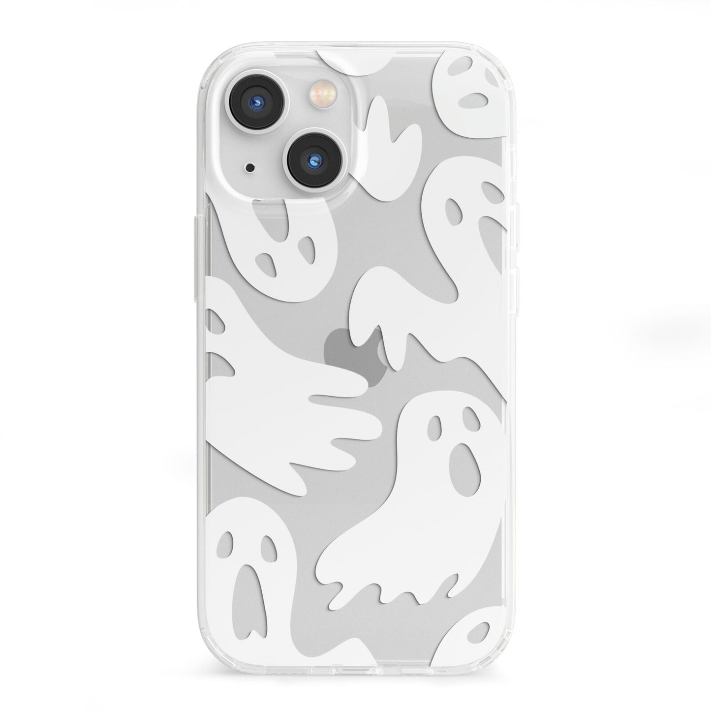 Ghosts with Transparent Background iPhone 13 Mini Clear Bumper Case