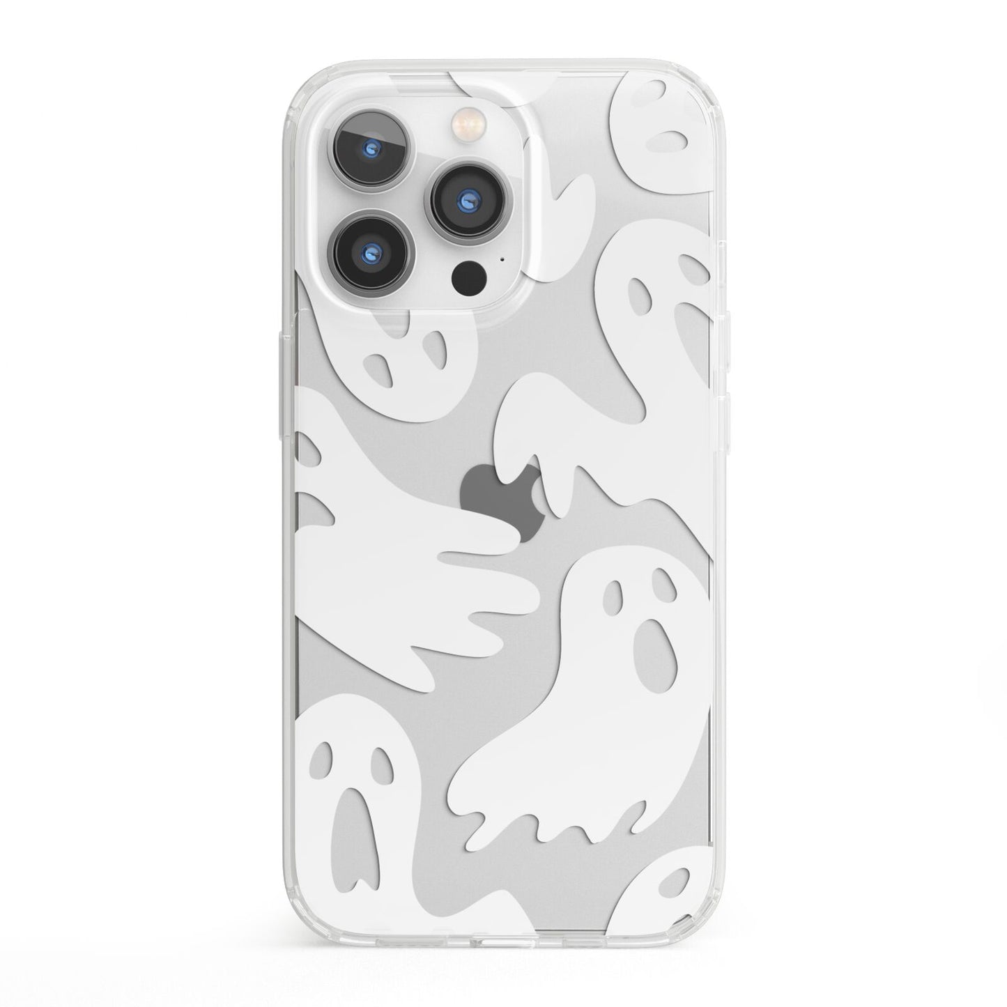 Ghosts with Transparent Background iPhone 13 Pro Clear Bumper Case
