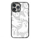 Ghosts with Transparent Background iPhone 13 Pro Max Black Impact Case on Silver phone