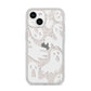 Ghosts with Transparent Background iPhone 14 Glitter Tough Case Starlight
