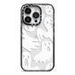 Ghosts with Transparent Background iPhone 14 Pro Black Impact Case on Silver phone