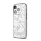 Ghosts with Transparent Background iPhone 14 Pro Glitter Tough Case Silver Angled Image