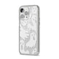 Ghosts with Transparent Background iPhone 14 Pro Max Glitter Tough Case Silver Angled Image