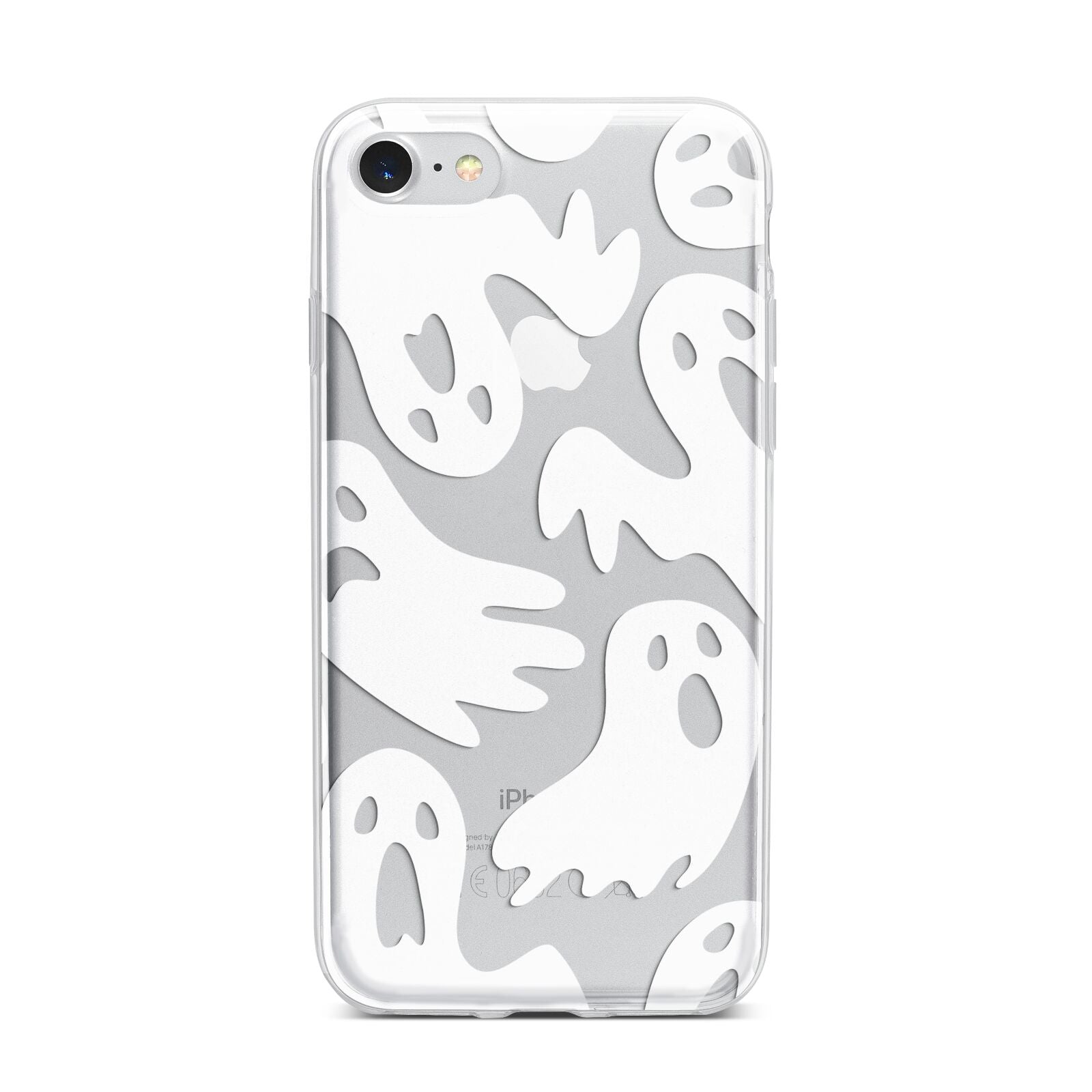 Ghosts with Transparent Background iPhone 7 Bumper Case on Silver iPhone