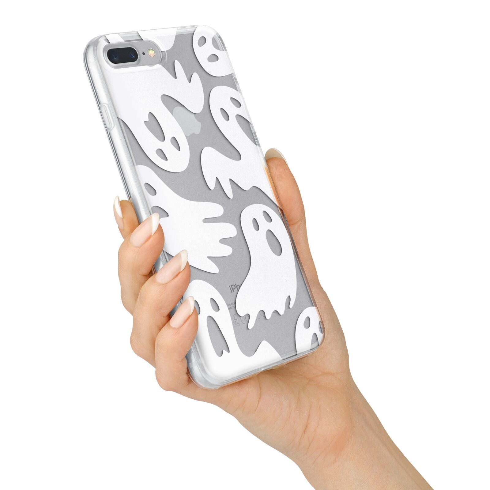Ghosts with Transparent Background iPhone 7 Plus Bumper Case on Silver iPhone Alternative Image