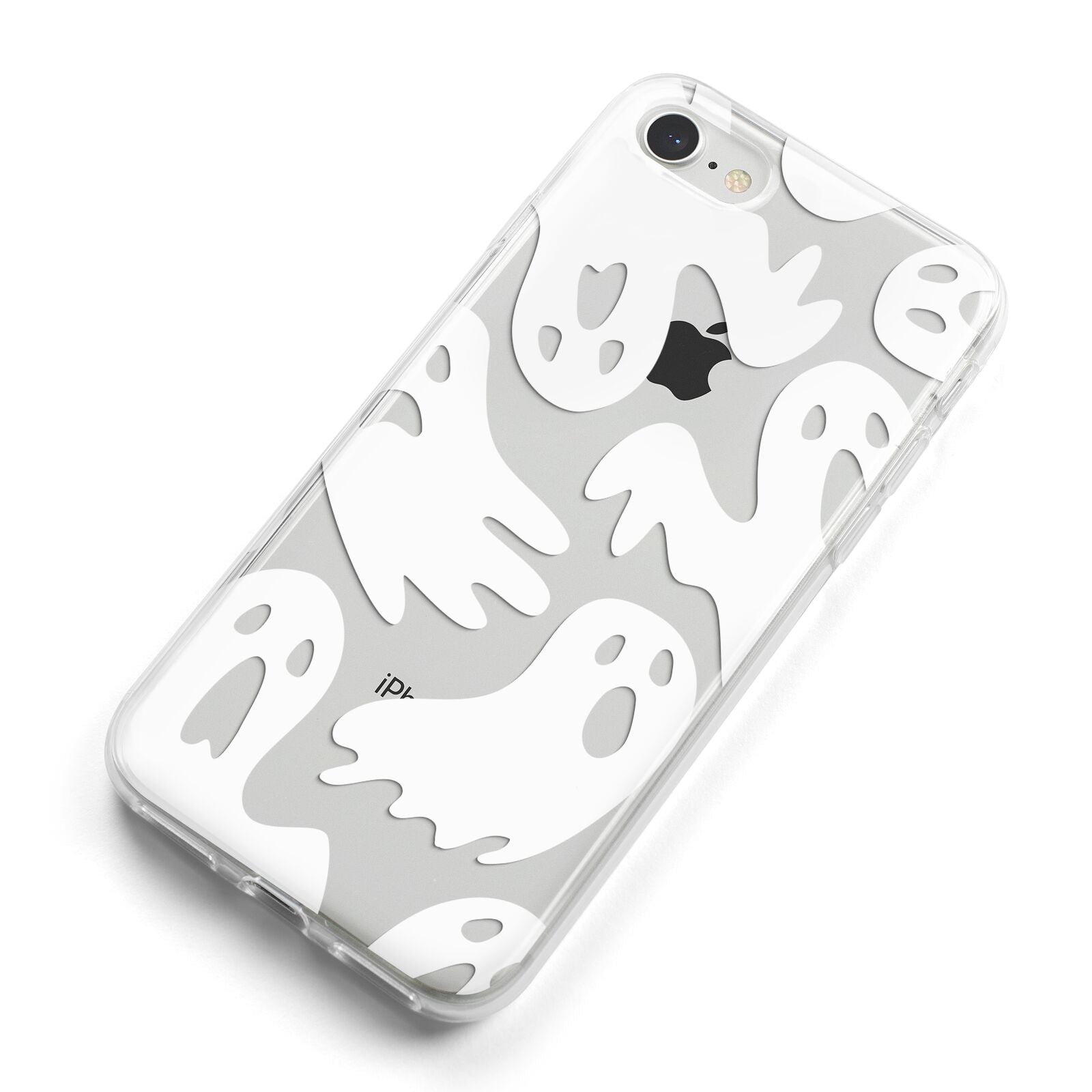 Ghosts with Transparent Background iPhone 8 Bumper Case on Silver iPhone Alternative Image