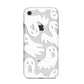 Ghosts with Transparent Background iPhone 8 Bumper Case on Silver iPhone
