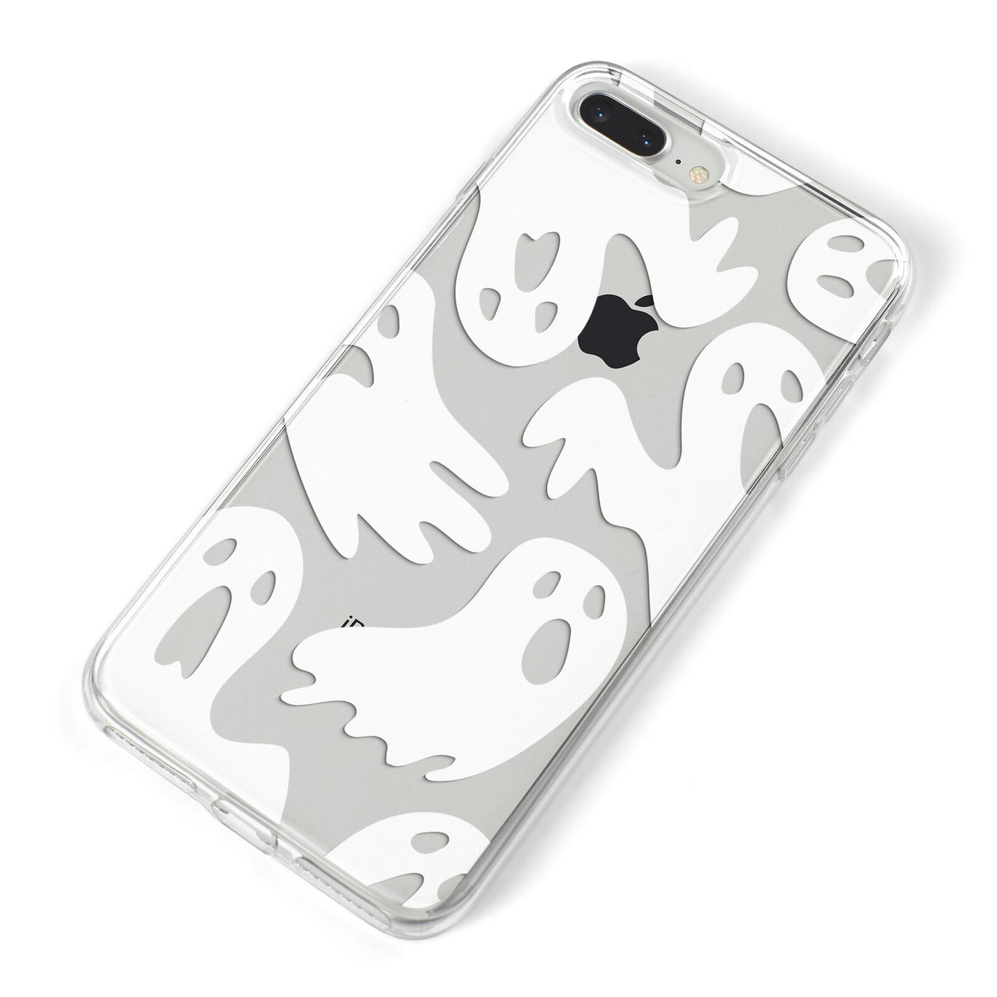 Ghosts with Transparent Background iPhone 8 Plus Bumper Case on Silver iPhone Alternative Image