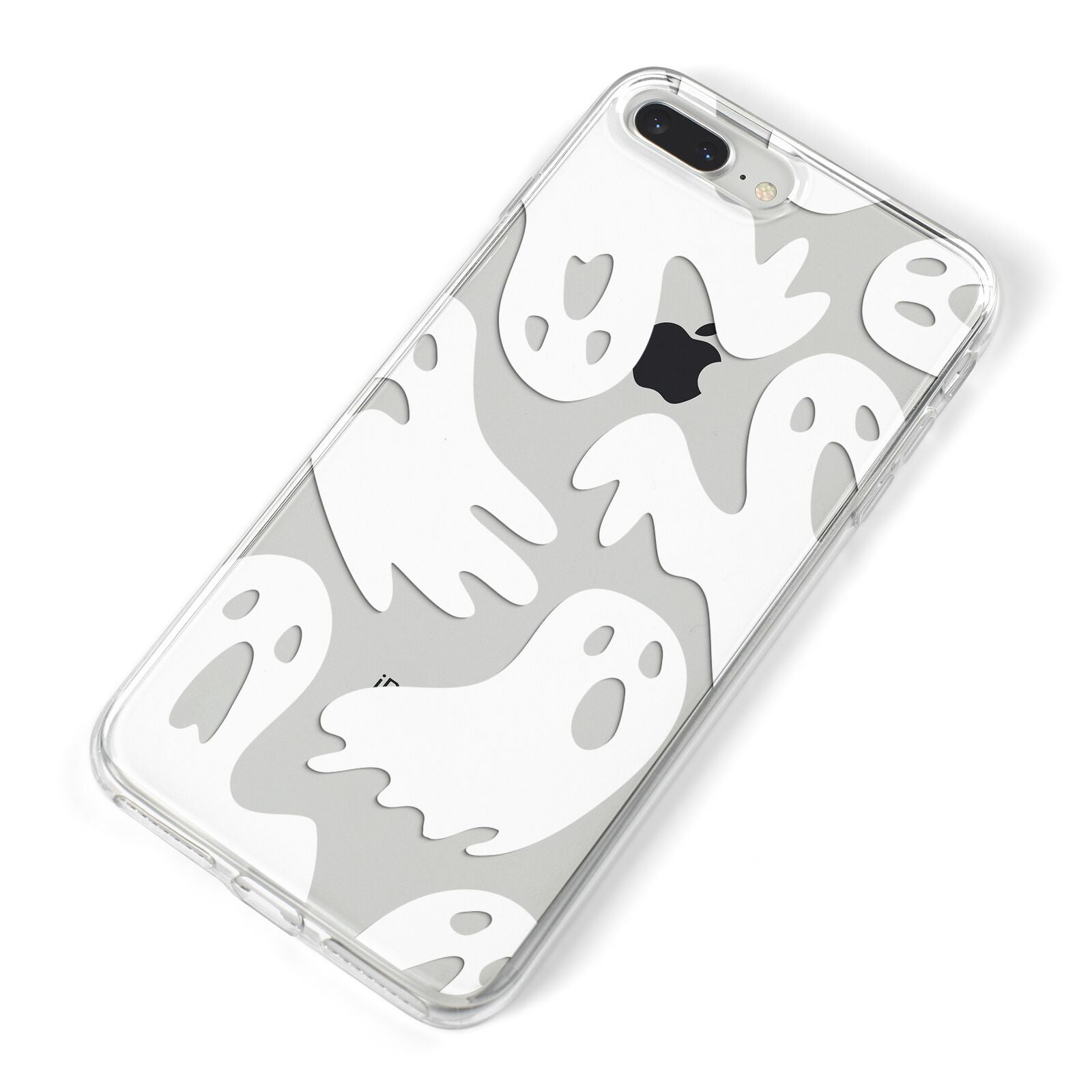 Ghosts with Transparent Background iPhone 8 Plus Bumper Case on Silver iPhone Alternative Image