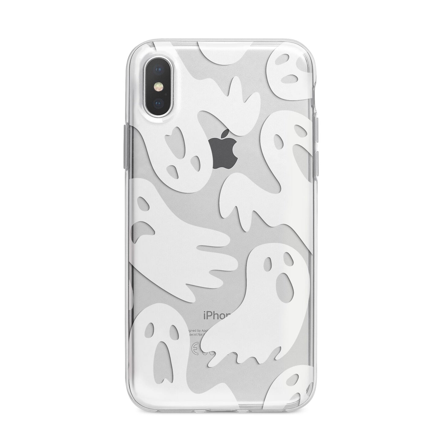 Ghosts with Transparent Background iPhone X Bumper Case on Silver iPhone Alternative Image 1