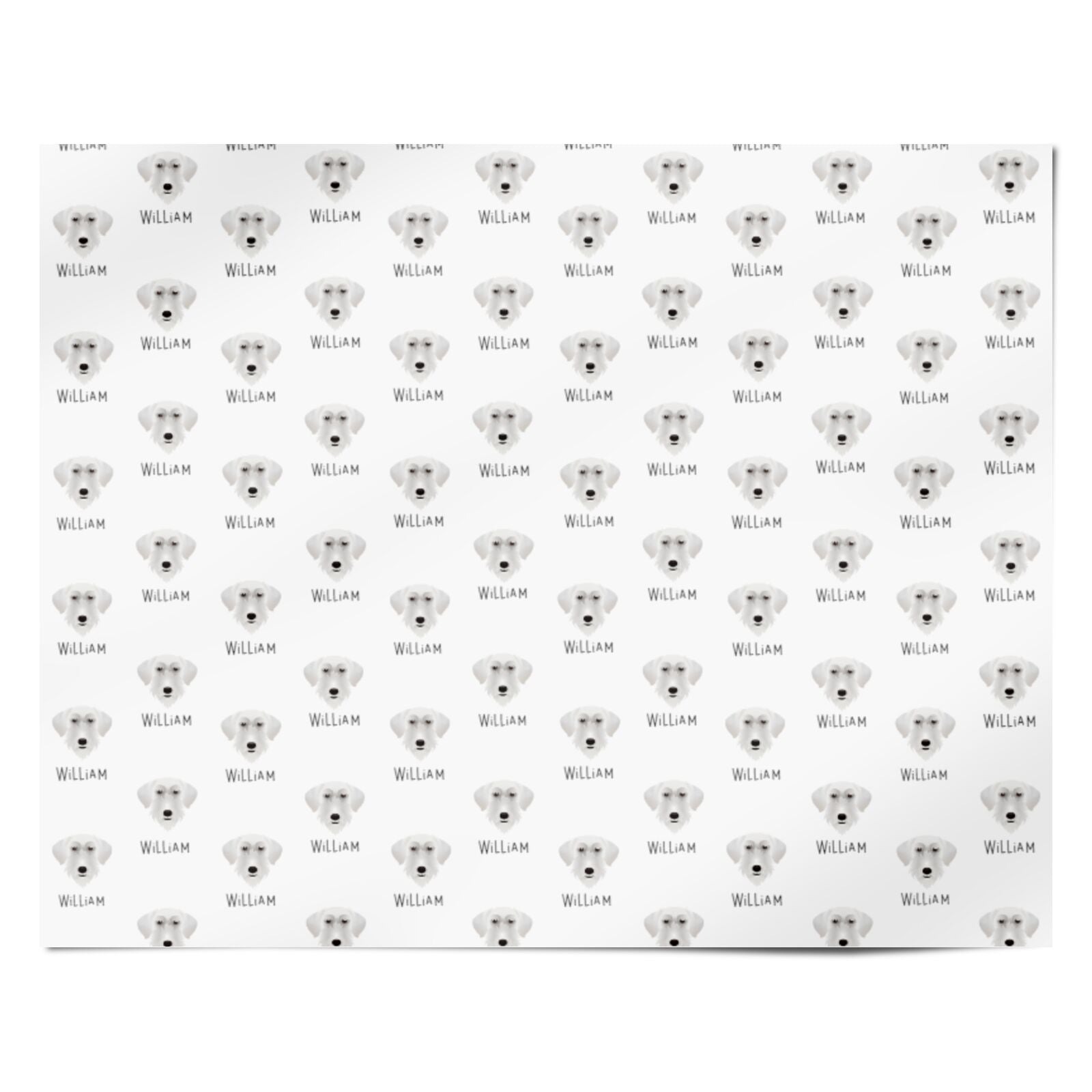 Giant Schnauzer Icon with Name Personalised Wrapping Paper Alternative