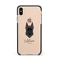 Giant Schnauzer Personalised Apple iPhone Xs Max Impact Case Black Edge on Gold Phone